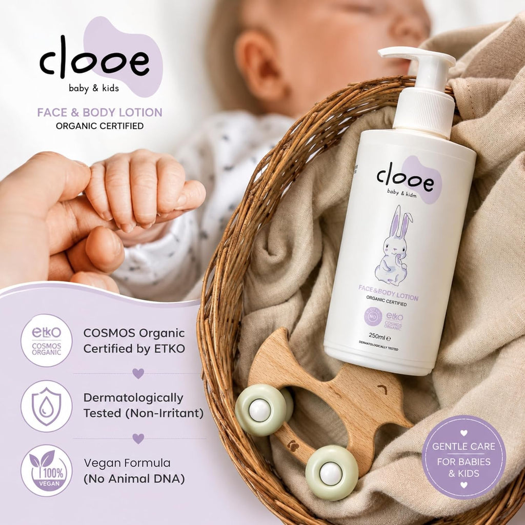 Clooe Face & Body Lotion – COSMOS Organic, dermatologically tested, vegan