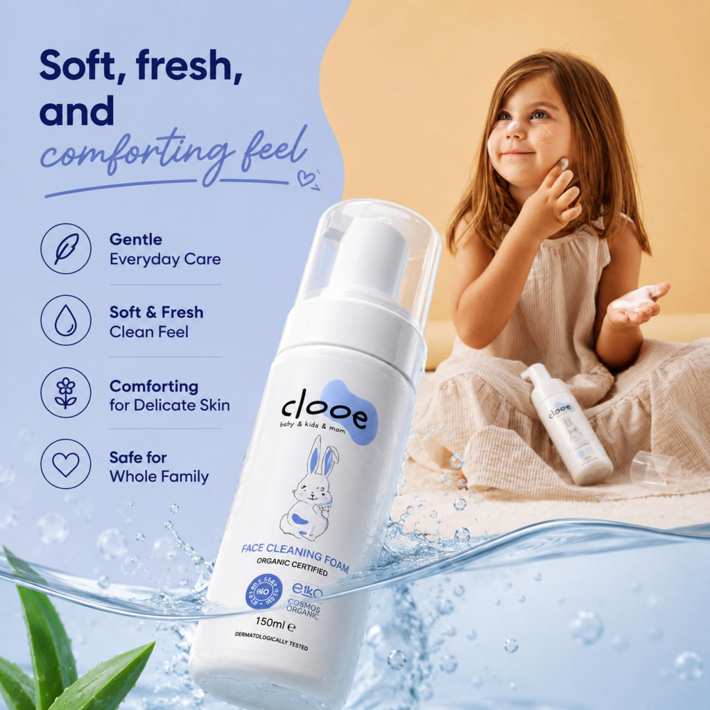 Clooe Organic Foaming Face Wash – Aloe Vera & Licorice, Sensitive Skin, 150 mL – image 5